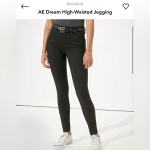 AE The Dream Jean Super Hi-Rise Jegging Onyx Black Size 4 Regular